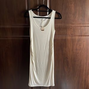 New With Tags PinkBlush Ivory Sleeveless Ribbed Fitted Maternity Dress
